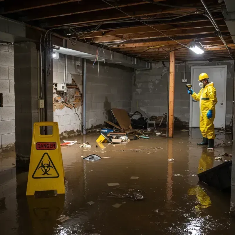 Flooded Basement Electrical Hazard in Canton, TX Property